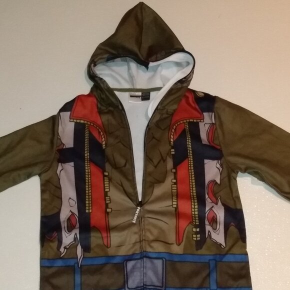 Fortnite hoodie unworn wolf mesh over face long sleeve zipper front - Picture 1 of 4